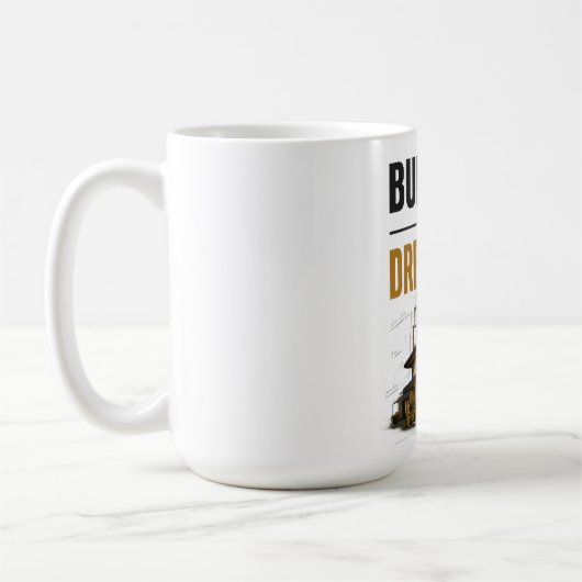 夢の人生を築く - 完璧より進歩 コーヒーマグカップ (左)