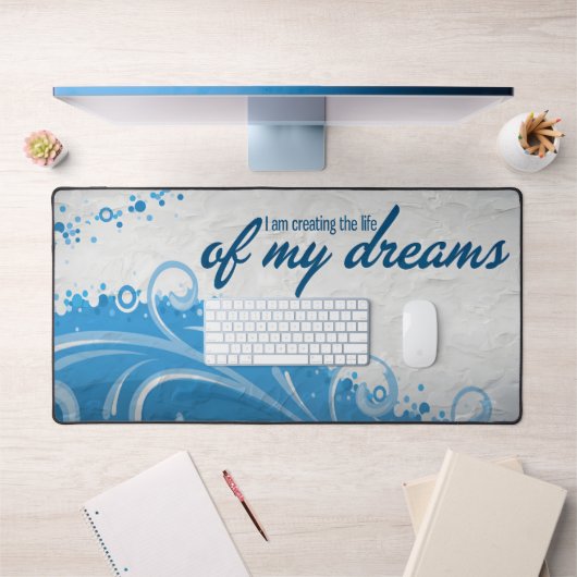 「夢の人生」モチベーション肯定 デスクマット (オフィス1)