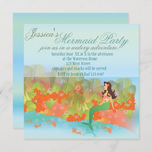夢の人魚 招待状 (正面/裏面)