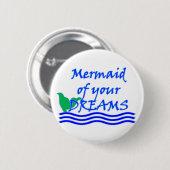 夢の人魚（青） 缶バッジ (正面&裏面)