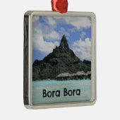 夢の休暇のBora Boraタヒチの環礁の形成 メタルオーナメント (右)