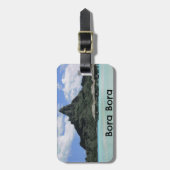 夢の休暇のBora Boraタヒチの環礁の形成 ラゲッジタグ (正面縦)