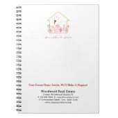 夢の住まいが待っています | 手頃なマーケティングの不動産エージェント ノートブック (正面)