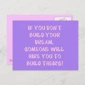 夢の作成アドバイス自明の理コメント葉書 ポストカード (正面/裏面)