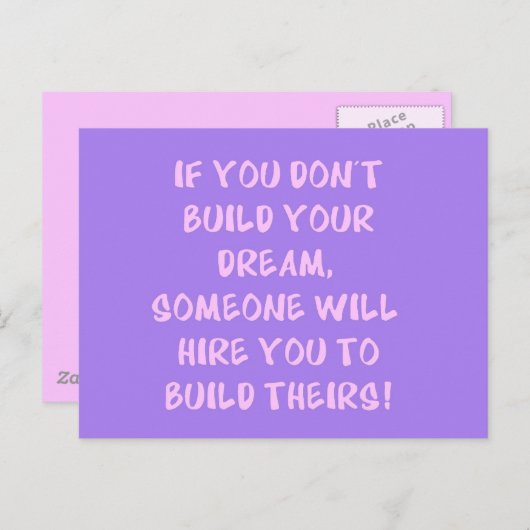 夢の作成アドバイス自明の理コメント葉書 ポストカード (正面/裏面)