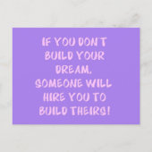 夢の作成アドバイス自明の理コメント葉書 ポストカード (正面)