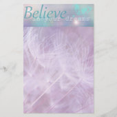 夢の信じ中の文房具パープルティール（緑がかった色） 便箋 (正面)