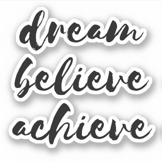 夢の信じ成果 シール (正面)