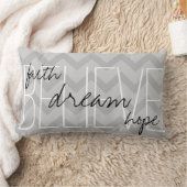 夢の信頼の希望の灰色の装飾用クッションを信じて下さい ランバークッション (ブランケット)