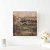 夢の分野I スクエア壁時計 (ホーム)