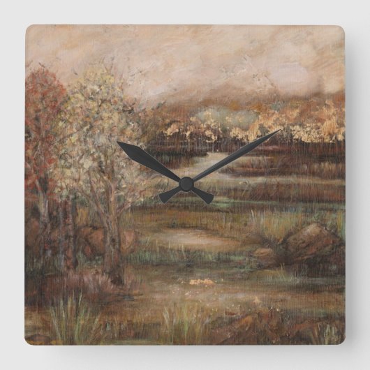 夢の分野I スクエア壁時計 (正面)