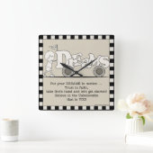 『夢の動き』 スクエア壁時計 (ホーム)