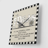 『夢の動き』 スクエア壁時計 (傾斜)