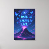 夢の噴火超現実火山カンバスウォールアート キャンバスプリント (正面)