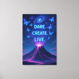 夢の噴火超現実火山カンバスウォールアート キャンバスプリント