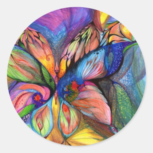 夢の国の花 ラウンドシール (正面)