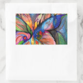 夢の国の花 長方形シール (バッグ)