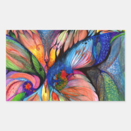 夢の国の花 長方形シール