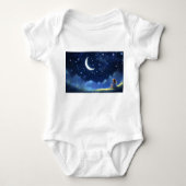 夢の夜：グッドナイト付き子供のTシャツプリント ベビーボディスーツ (正面)
