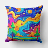 夢の夜：星空の風景 クッション (正面)