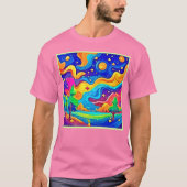夢の夜：星空の風景 Tシャツ (正面)