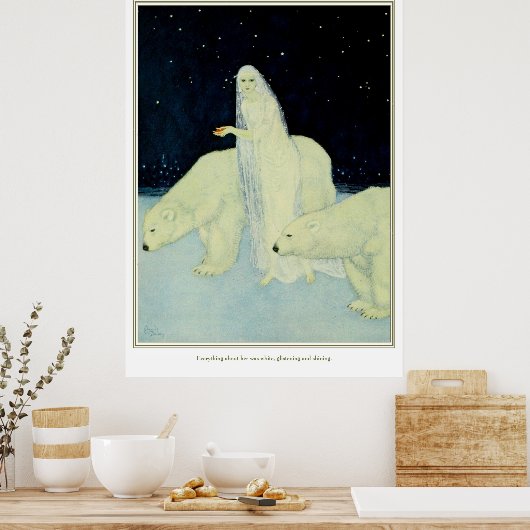 夢の夢:白、輝き輝くと ポスター (キッチン)