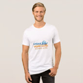 夢の大きい、仕事の懸命、より多くを達成する: sucのためのロゴ トライブレンドTシャツ (正面全面)