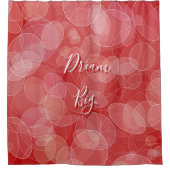 夢の大きい。 《写真》ぼけ味の赤の質 シャワーカーテン (正面)