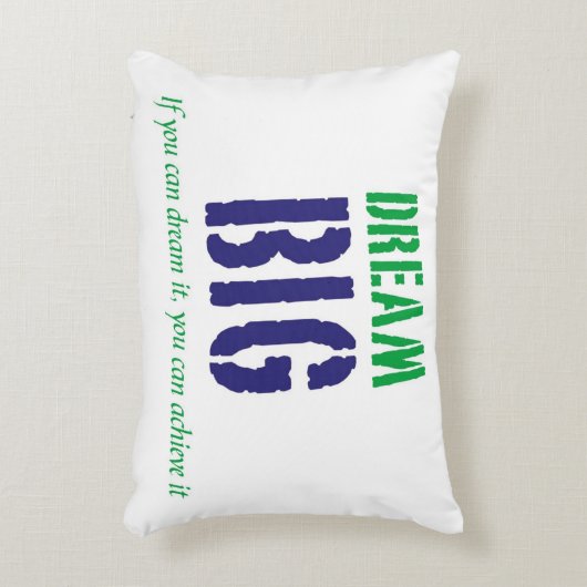 夢の大きい: 感動的な単語の枕 アクセントクッション (正面(垂直))