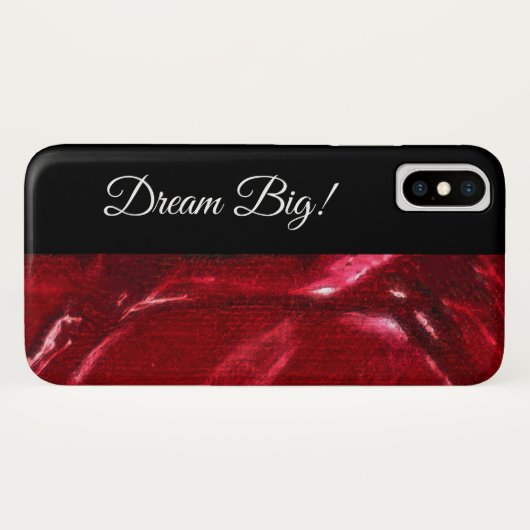 夢の大きい! 赤く及び黒いタイポグラフィのテンプレート Case-Mate iPhoneケース (裏面(横))