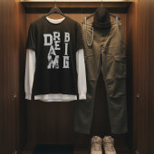 夢の大きい |黒感動的引用文 Tシャツ