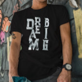 夢の大きい |黒感動的引用文 Tシャツ