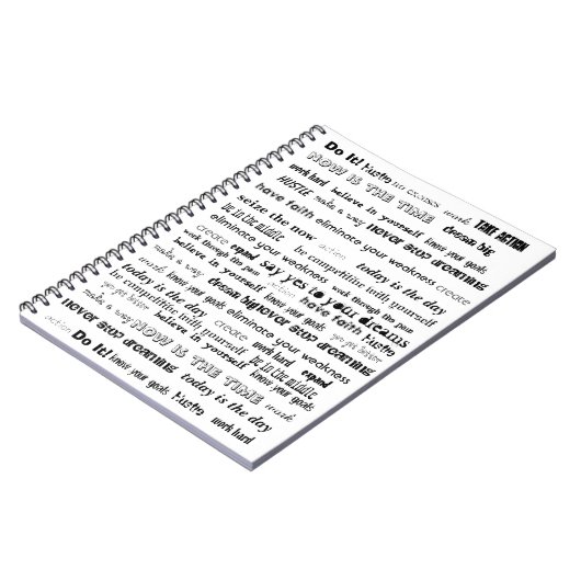 夢の大きくやる気を起こさせるなタイポグラフィのノート ノートブック (左側)