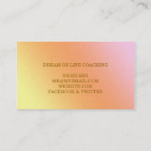 夢の大きくフェイクな金ゴールドの点 名刺 (裏面)