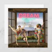 夢の大きく変更されたアートヴィンテージダンサーのフラットカード (正面/裏面)