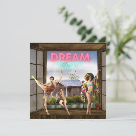 夢の大きく変更されたアートヴィンテージダンサーのフラットカード (スタンド正面)