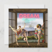 夢の大きく変更されたアートヴィンテージダンサーのフラットカード (正面)