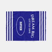 夢の大きく小さい1つの子供の一流の濃紺 フリースブランケット (正面(横))