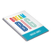 夢の大きなクールタイポグラフィの明るい色 ノートブック (右側)