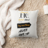 夢の大きな仕事懸命は新しい事を試与えする クッション (ブランケット)