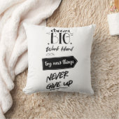 夢の大きな仕事懸命は新しい事を試与えする クッション (ブランケット)