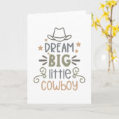 夢の大きな小さなカウボーイ カード (黄色い花)