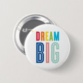 夢の大きな小さな1つのクールタイポグラフィ明るい色 缶バッジ (正面&裏面)