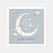 夢の大きな小さな1つの赤ちゃんシャワーパーティー スタンダードカクテルナプキン (正面)