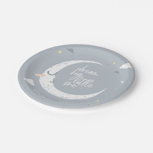 夢の大きな小さな1つの赤ちゃんシャワーパーティー ペーパープレート (アングル)