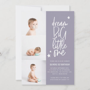 夢の大きな小さな1つ1つ誕生日の写真カード