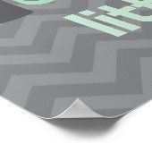 夢の大きな小さな1つ – 灰色と緑の象 ポスター (角)