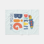 夢の大きな小さな1ロケット フリースブランケット (正面(横))
