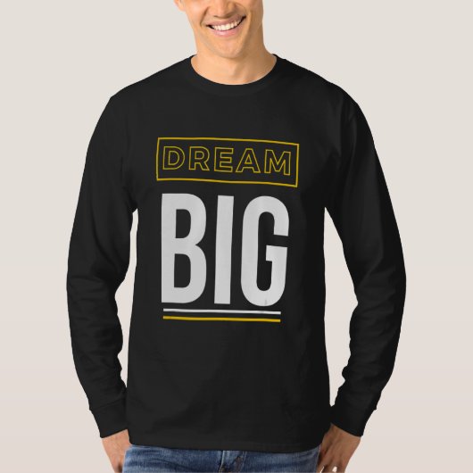 夢の大きな感動的スローガン Tシャツ (正面)