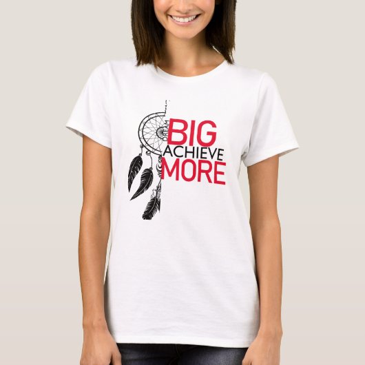 夢の大きな目標のインスパイア引用文グラフィック Tシャツ (正面)